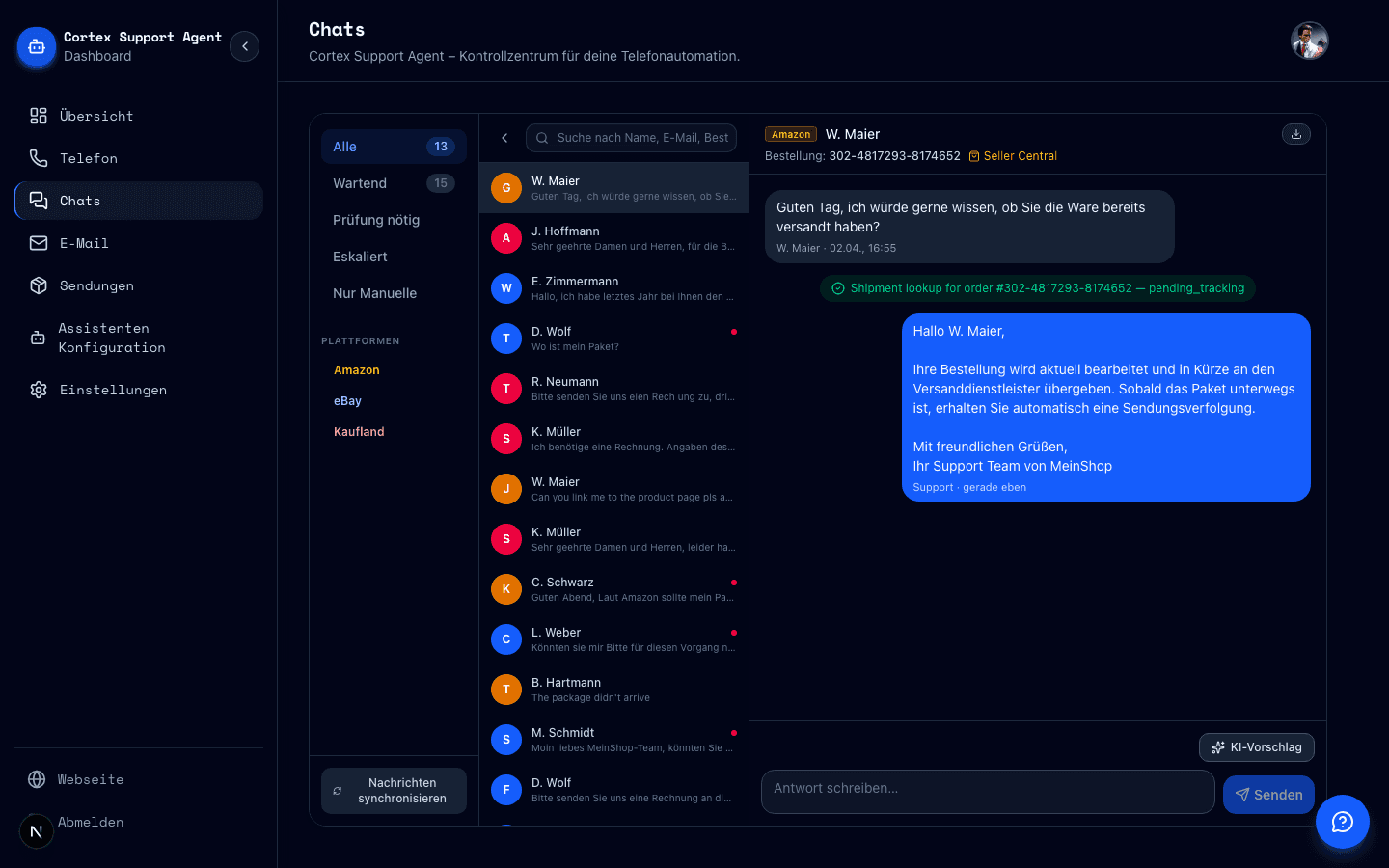 Cortex Chat Inbox
