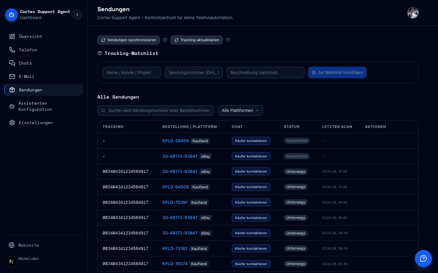 Cortex Shipment Tracking