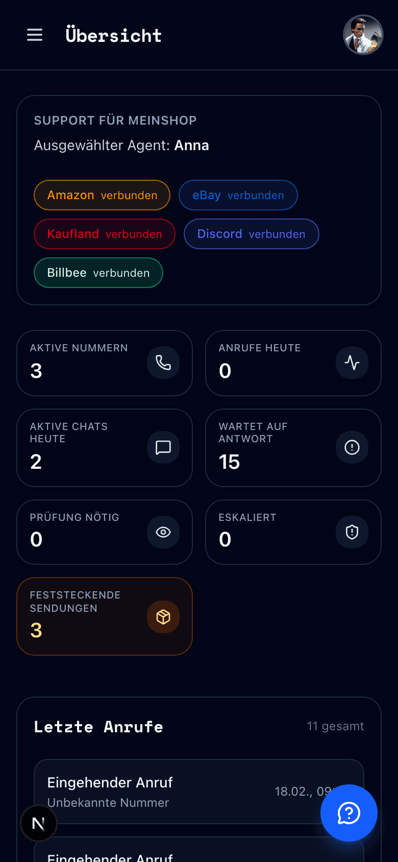 Cortex Dashboard — Mobile